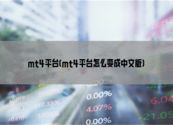 mt4平台(mt4平台怎么变成中文版)