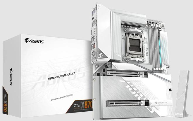 技嘉发布AORUS STEALTH ICE系列新品：AMD X870/B850背插主板