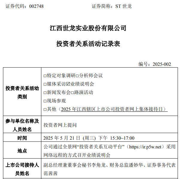 百亿世龙不是梦？世龙实业忙否认：没喊过这口号！公司曾收罚单今日摘帽