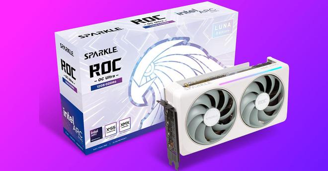 撼与科技带来Arc B580 ROC Luna OC Ultra：白色双风扇设计