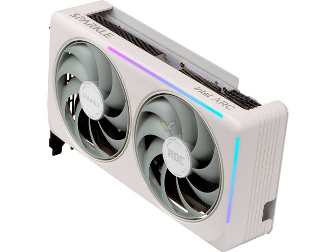 撼与科技带来Arc B580 ROC Luna OC Ultra：白色双风扇设计