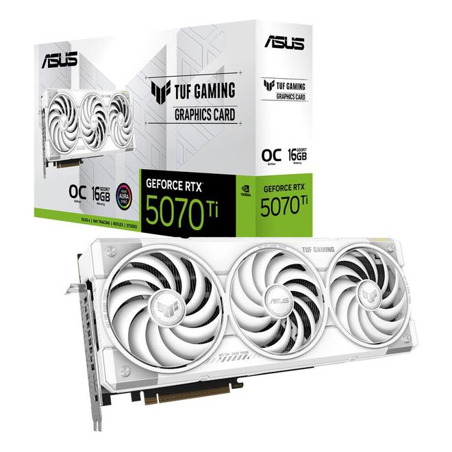 华硕面向全球发布白色款RTX 5070系列显卡，来自PRIME和TUF Gaming