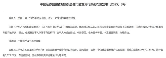 违规炒股，金圆统一证券一员工被罚！公司此前刚收警示函，4年累亏2.7亿元